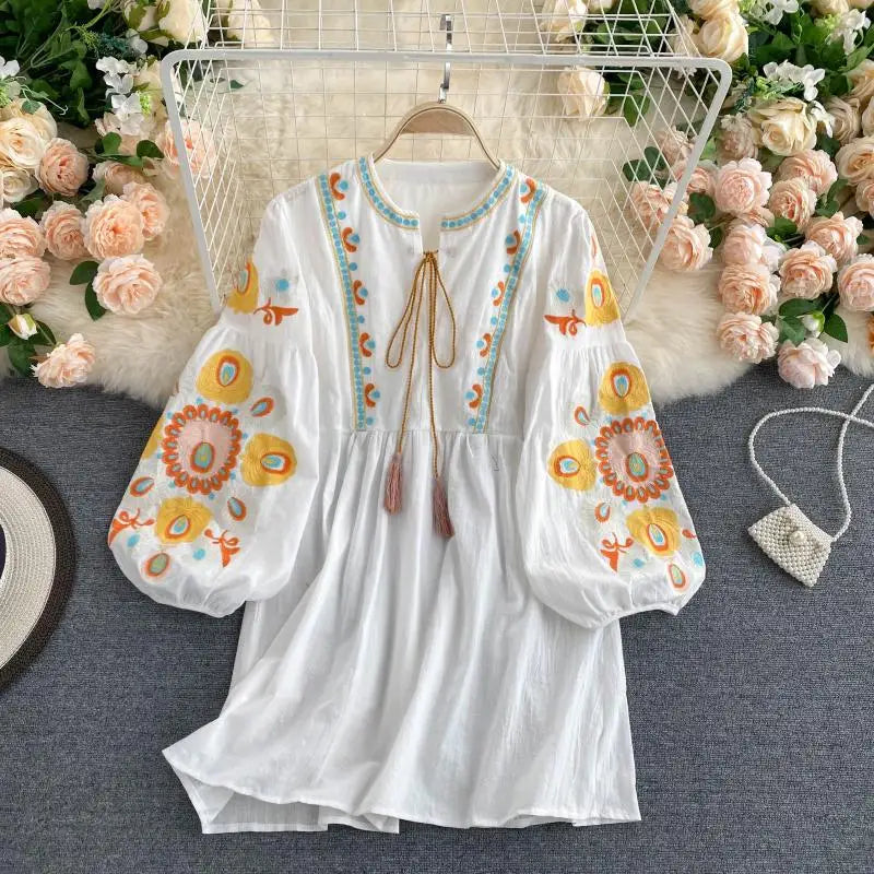 Mexican style white dress