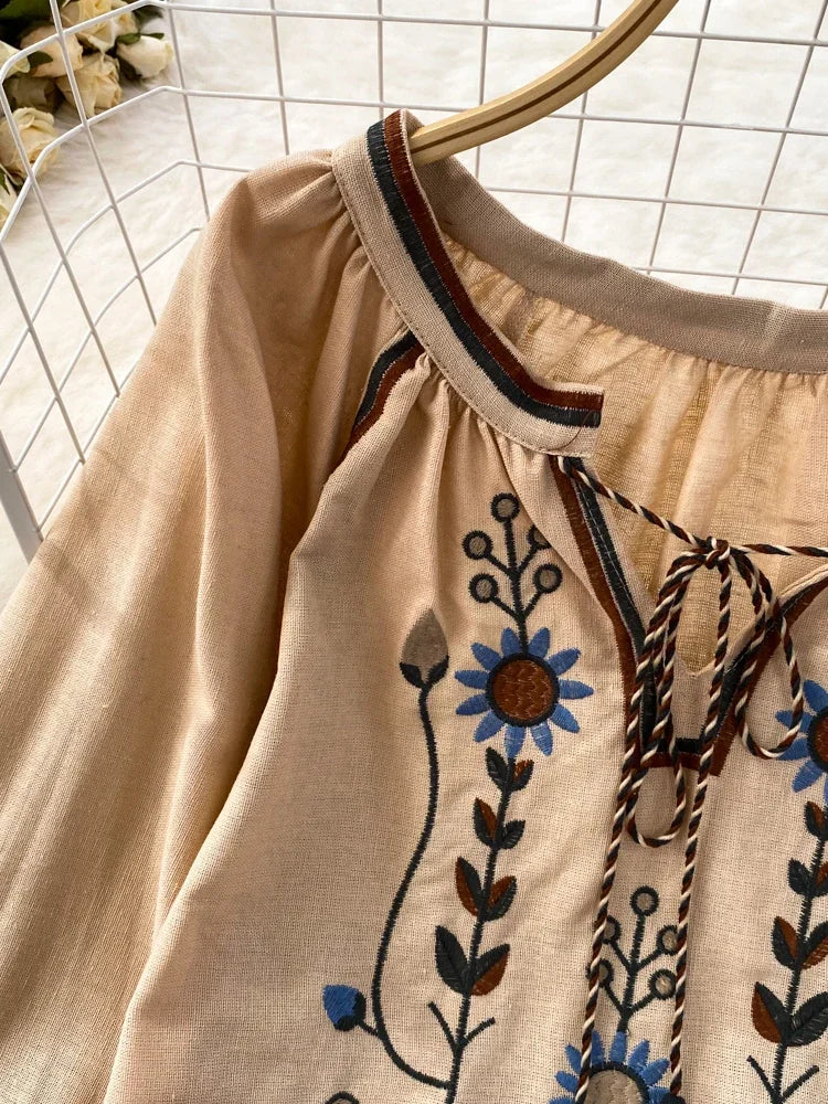 vintage mexican women's blouse