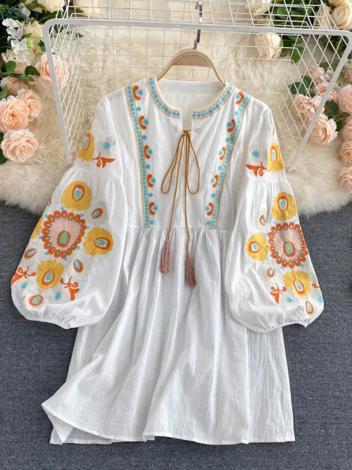 Mexican style white dress