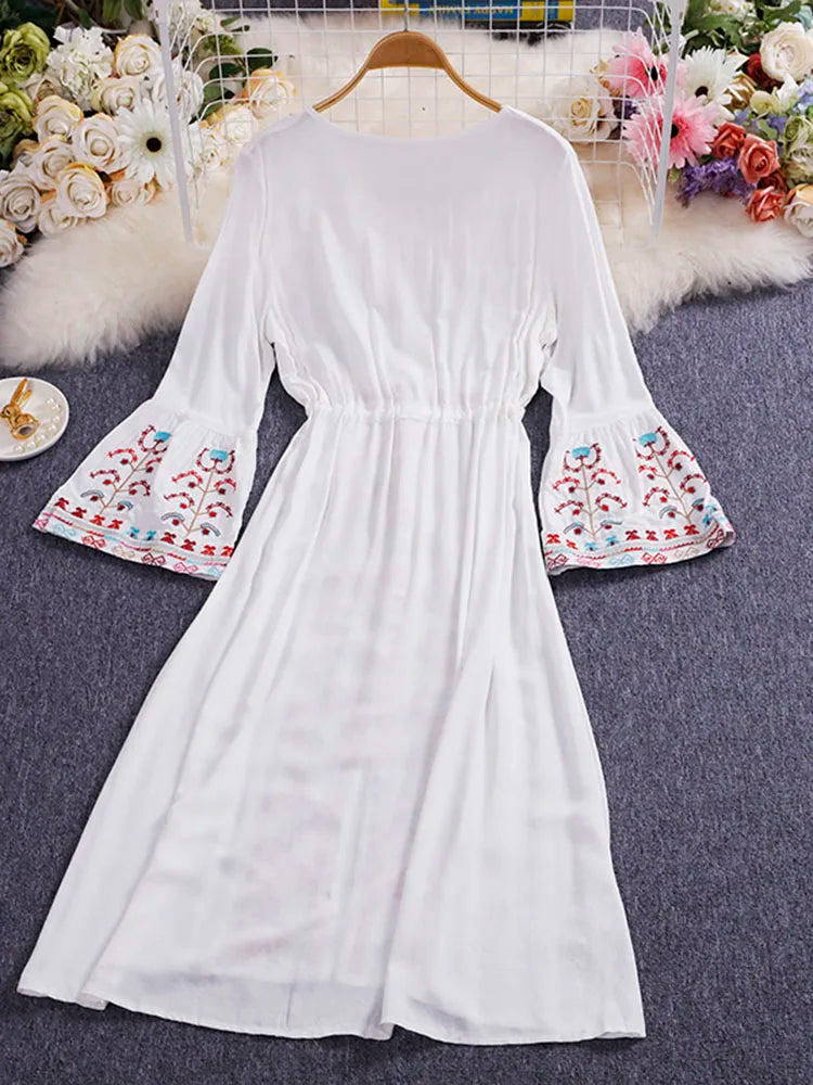 Beautiful mexican style white dress