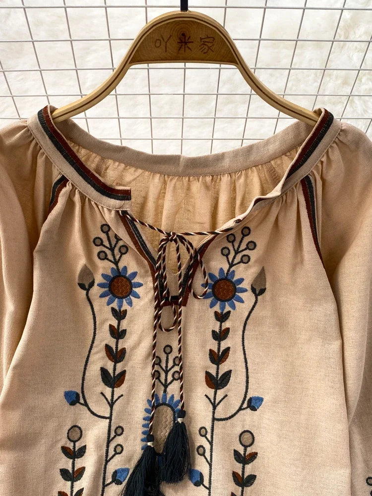 vintage mexican women's blouse