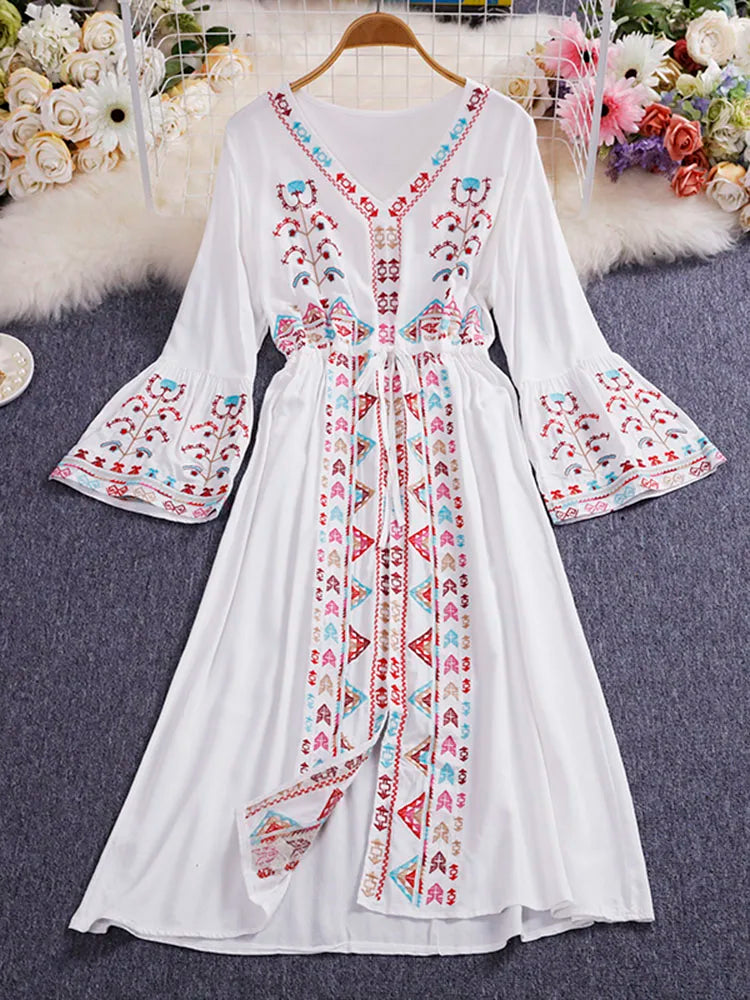 Beautiful mexican style white dress