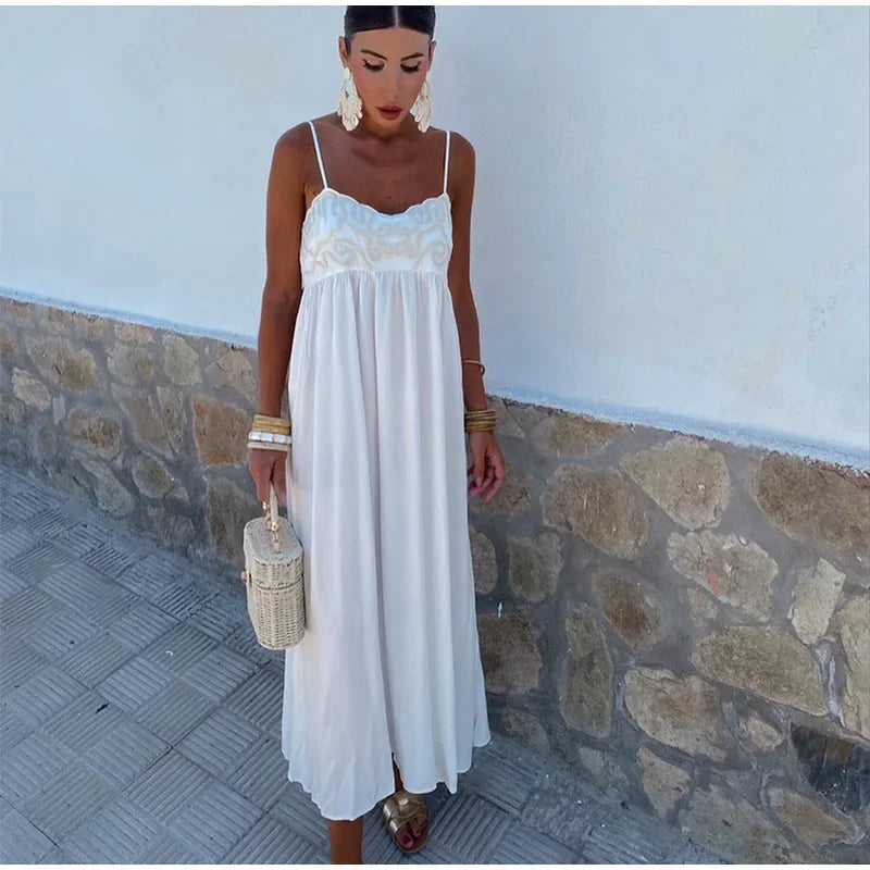 Mexican long dress white