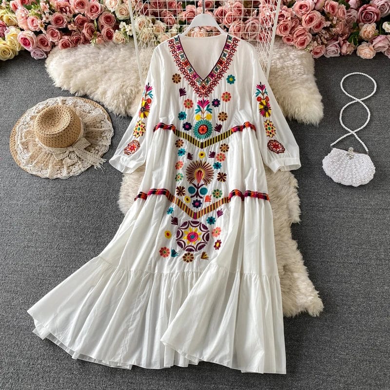 Mexican boho dress hotsell