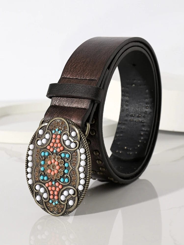 Belt with mexican buckle