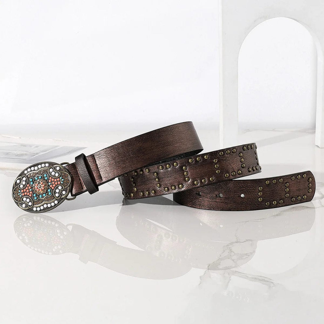 Belt with mexican buckle