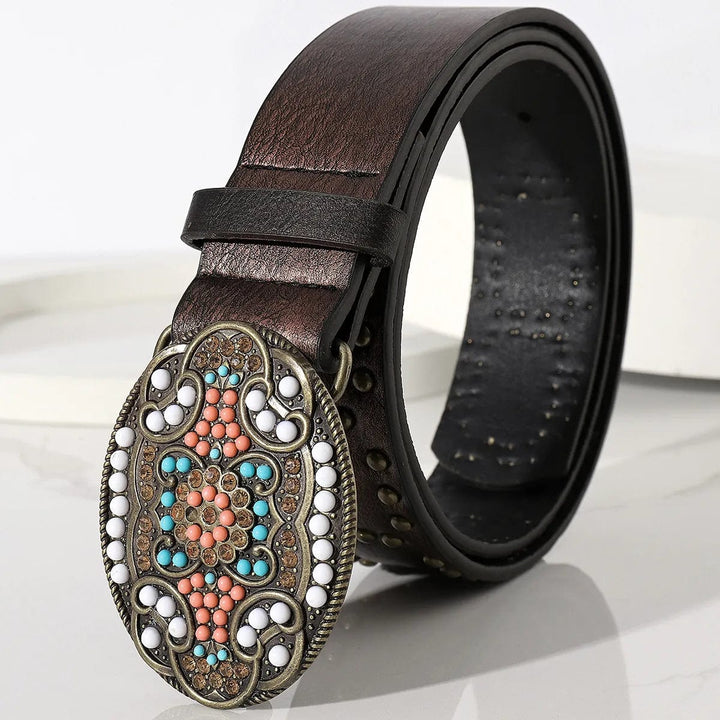 Belt with mexican buckle