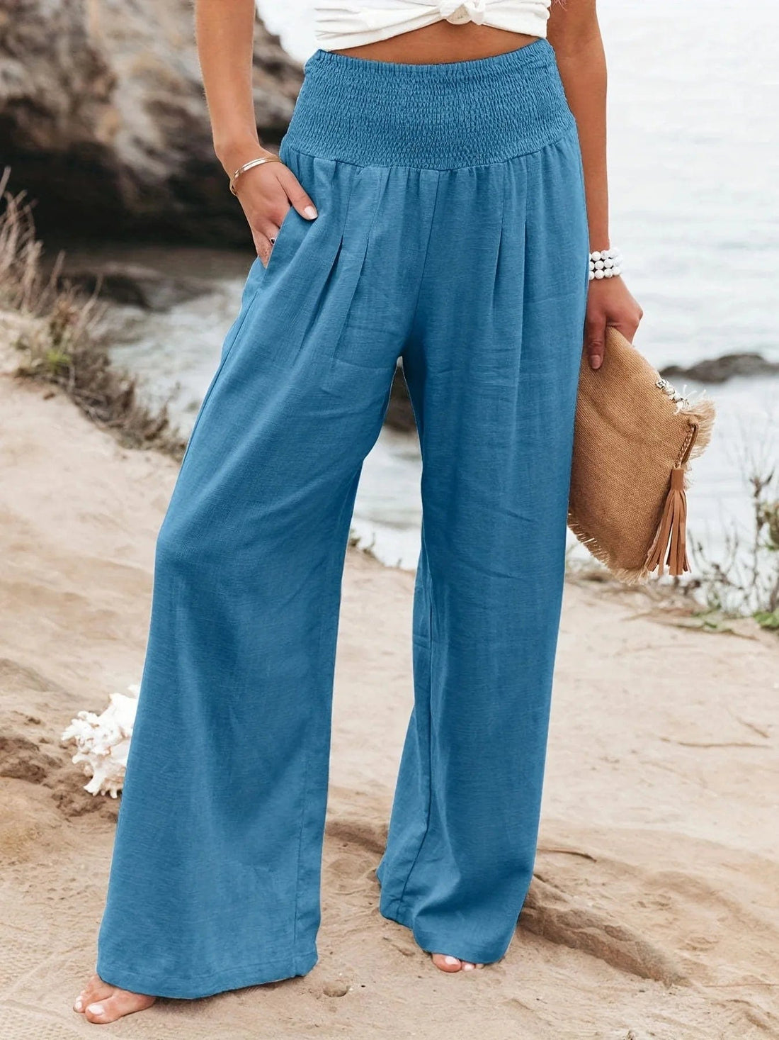 Blue Mexican baja pants