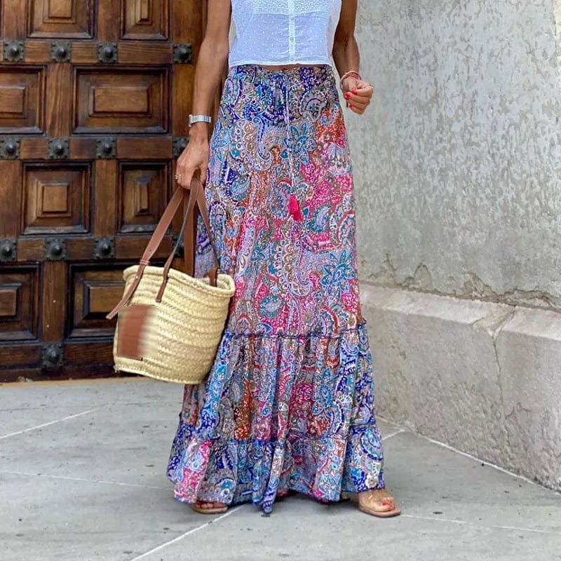 Blue mexican skirt