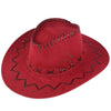 Classic Dark Red Mexican cowboy hat
