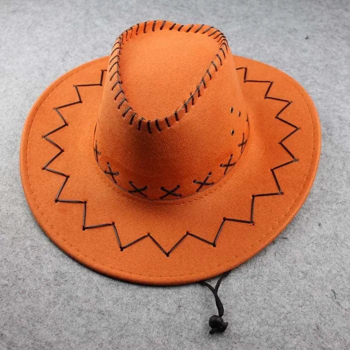 Classic Orange Mexican cowboy hat