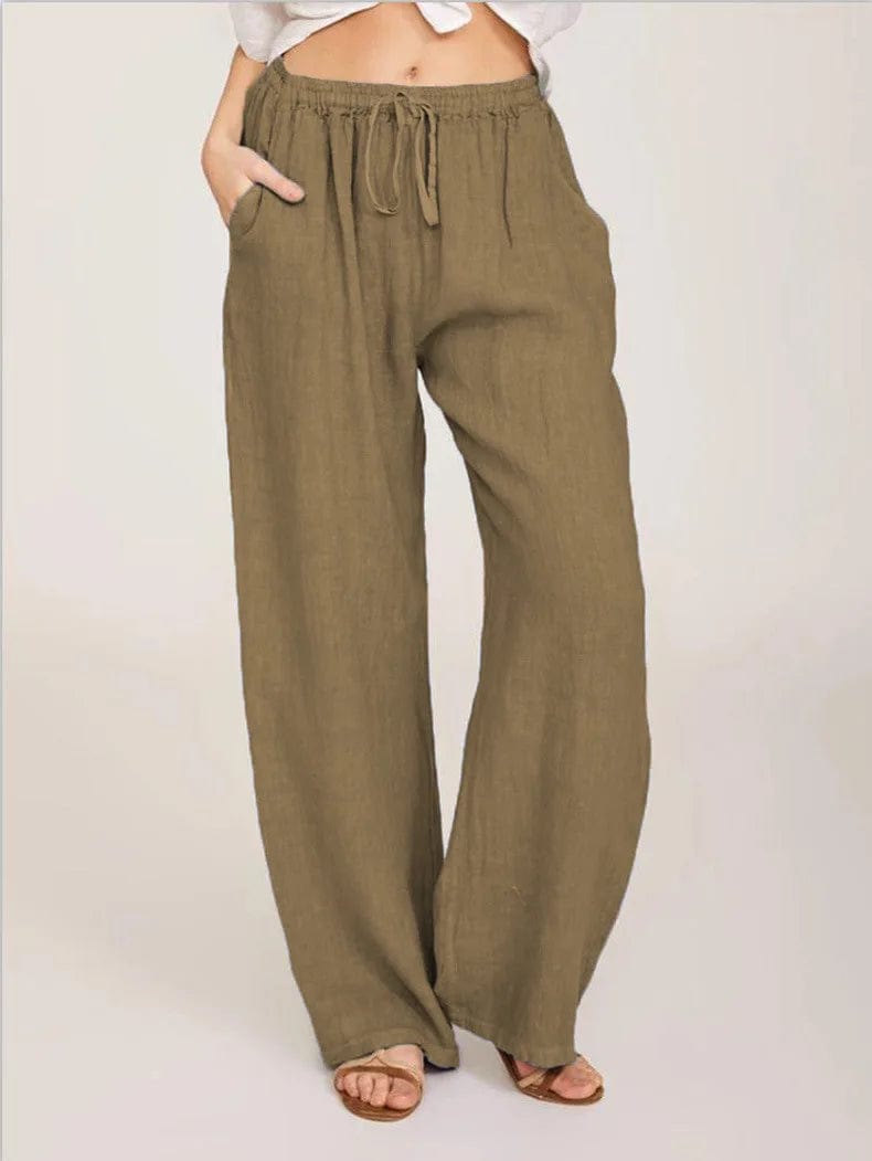 Green and brown Mexican style pants