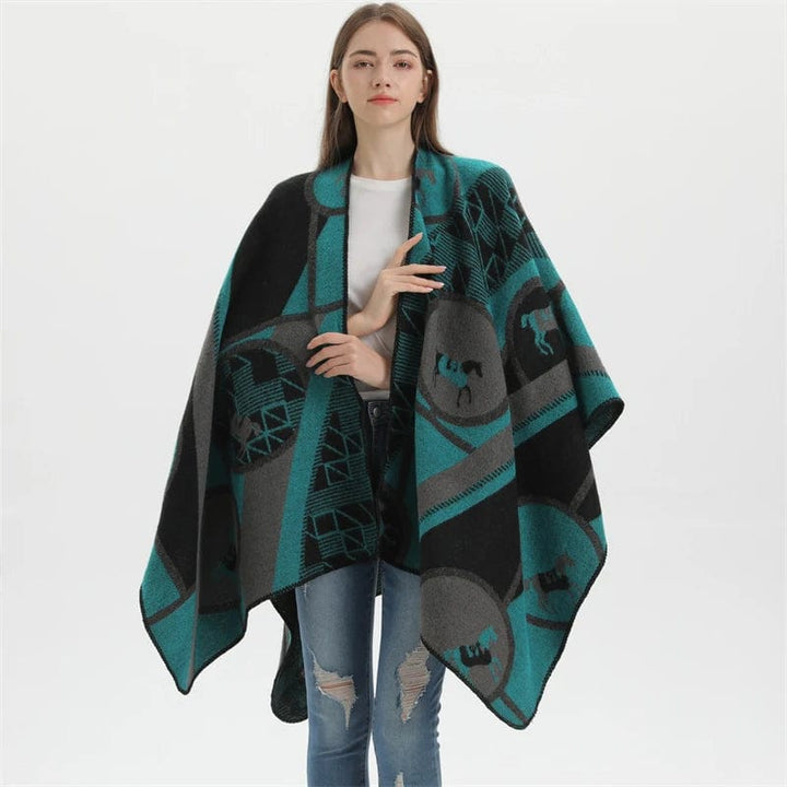 Green mexican shawl