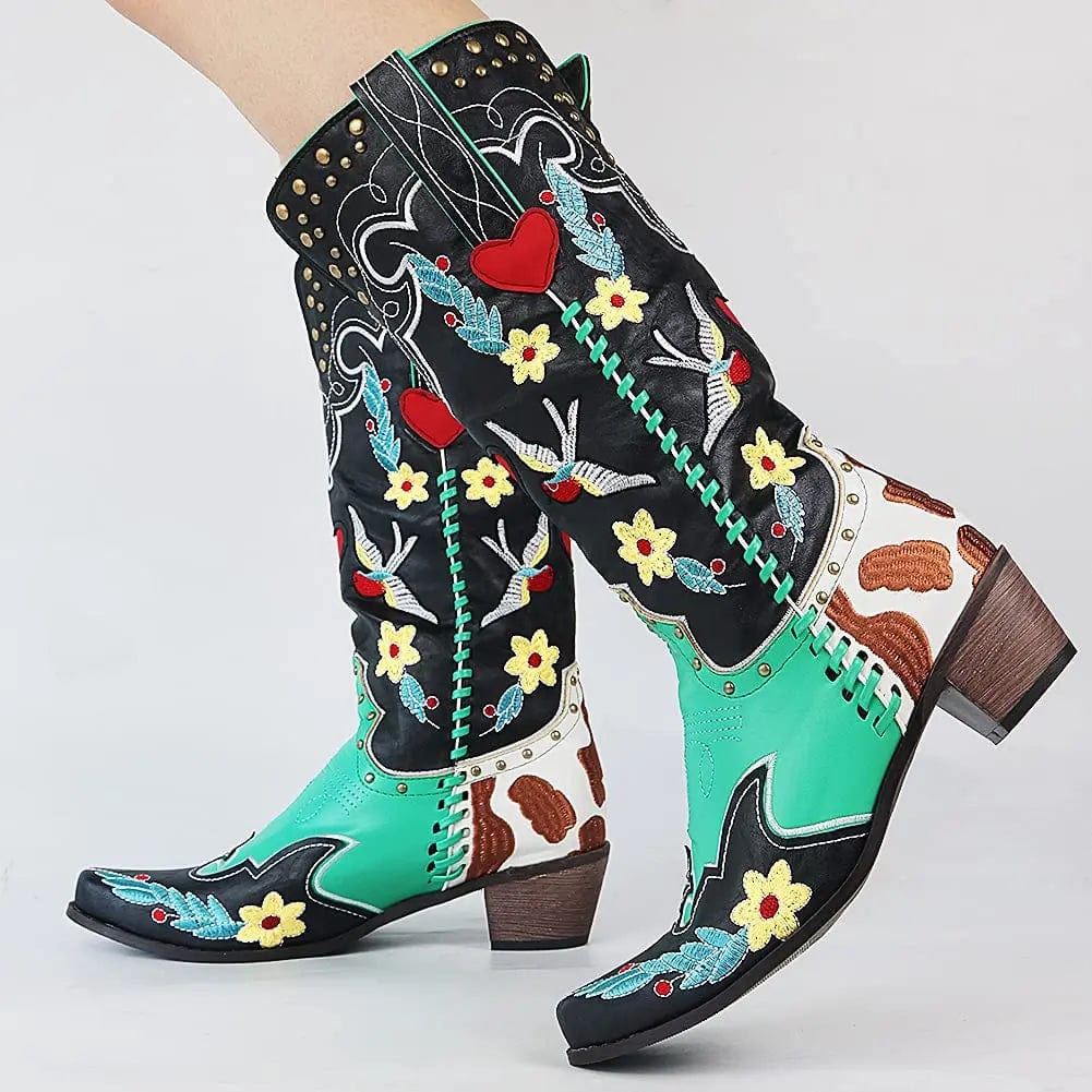 Long mexican cowboy boots