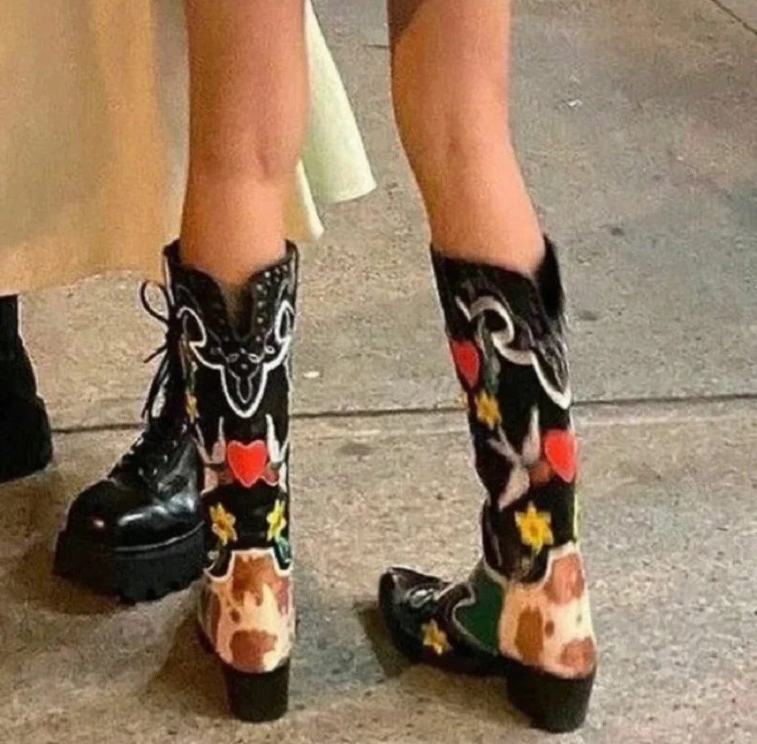 Long mexican cowboy boots