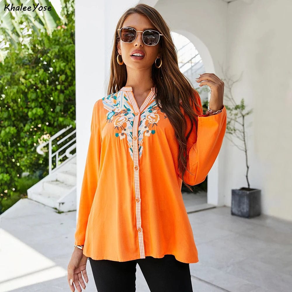 Long sleeve mexican blouse