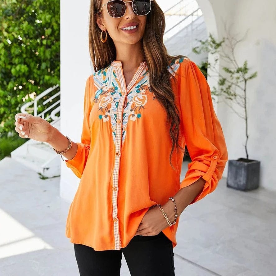 Long sleeve mexican blouse