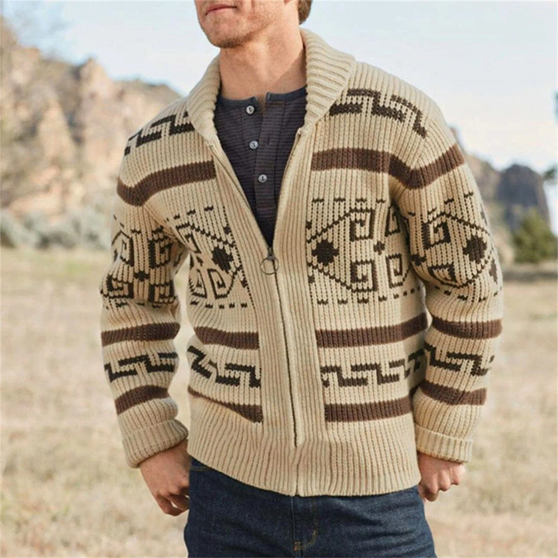 Men's mexican cardigan sweater