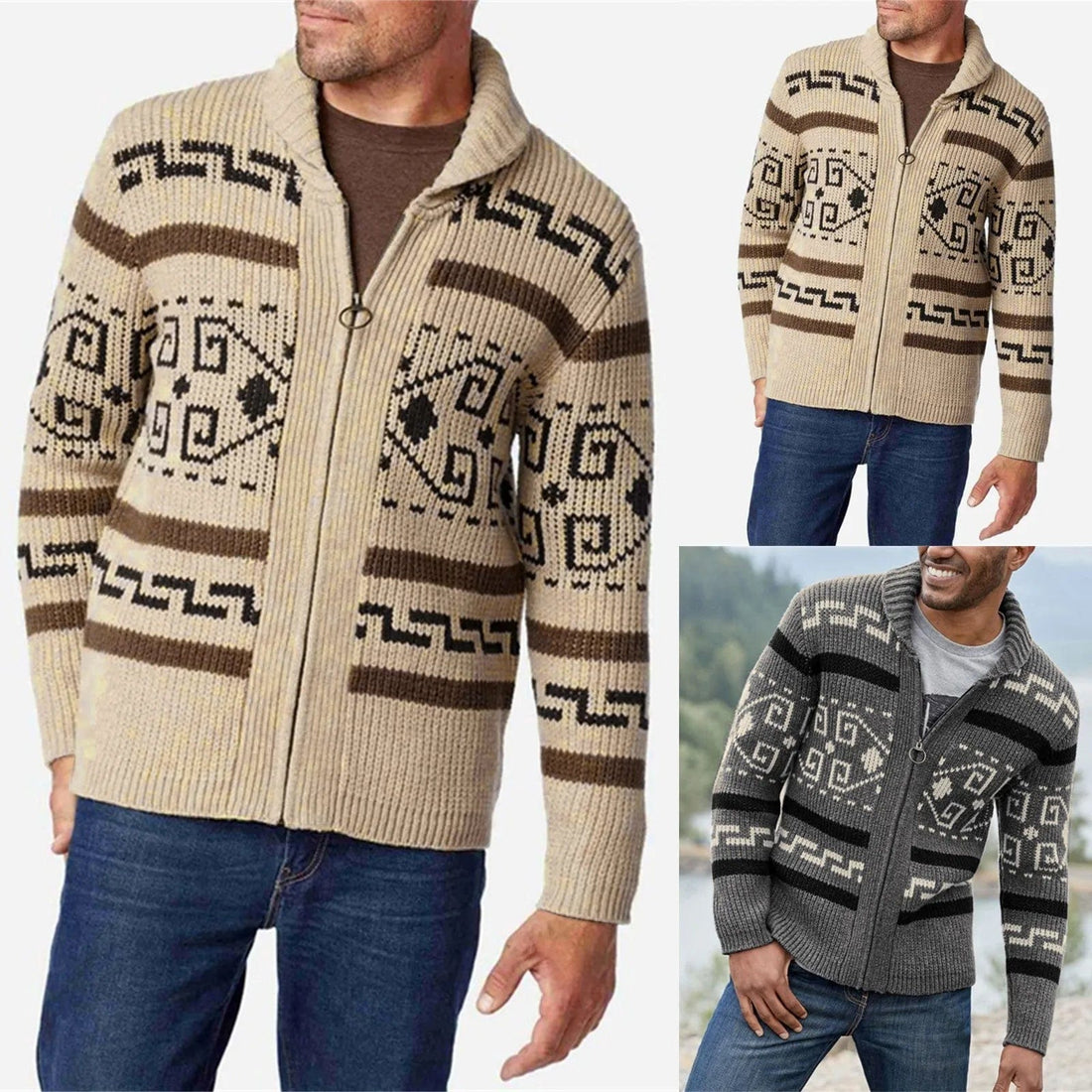 Men's mexican cardigan sweater