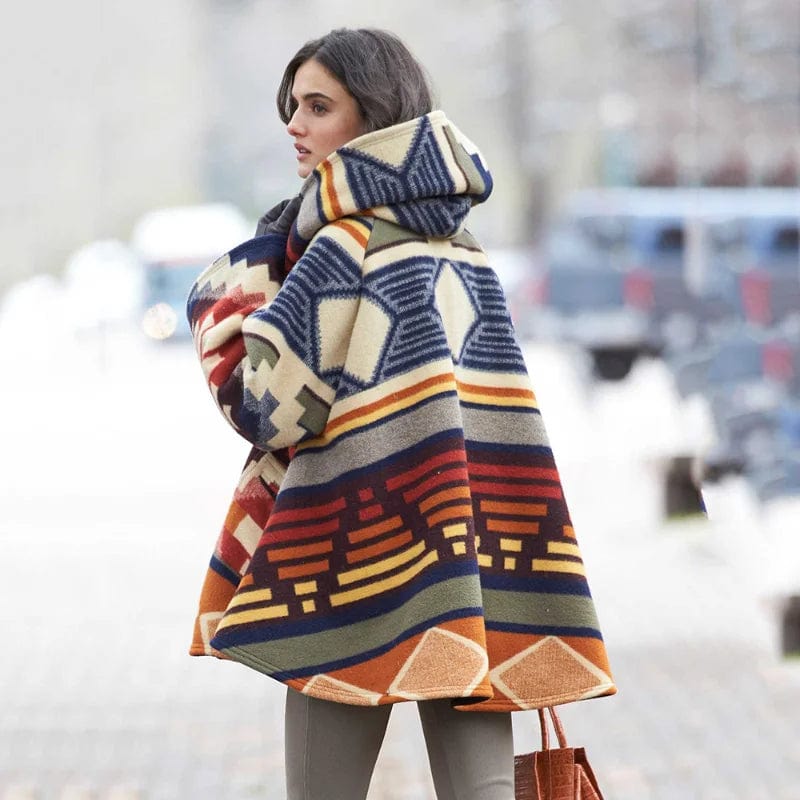 Mexican blanket hoodie sweater