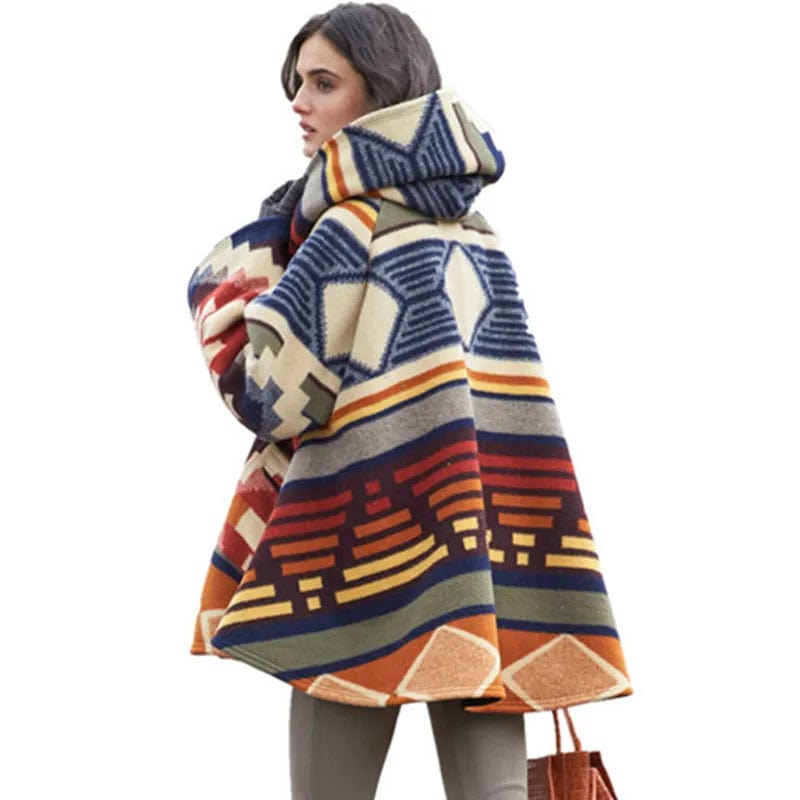 Mexican blanket hoodie sweater