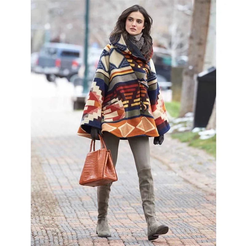 Mexican blanket hoodie sweater