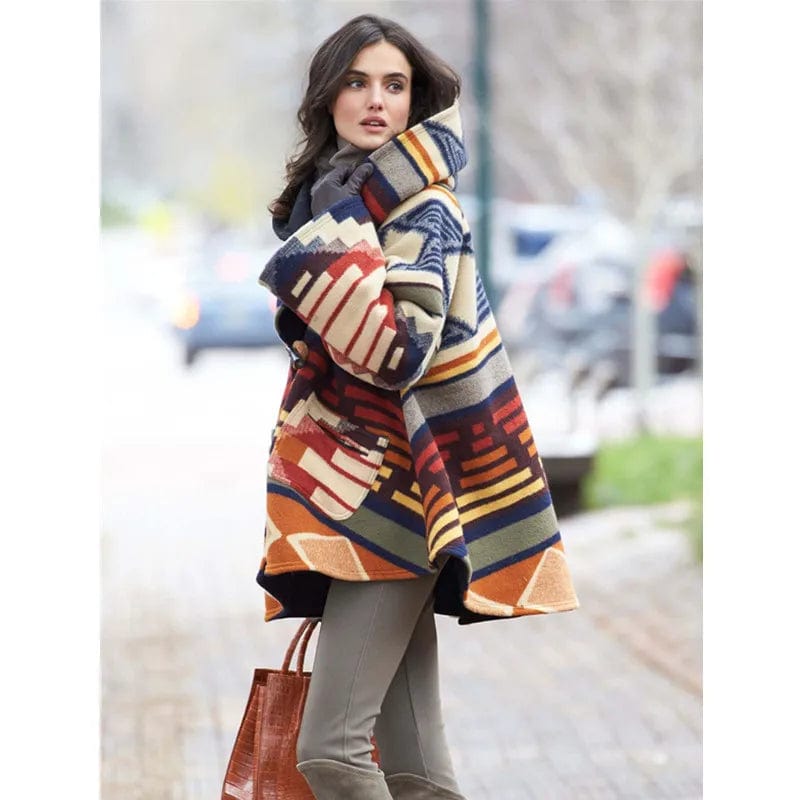 Mexican blanket hoodie sweater