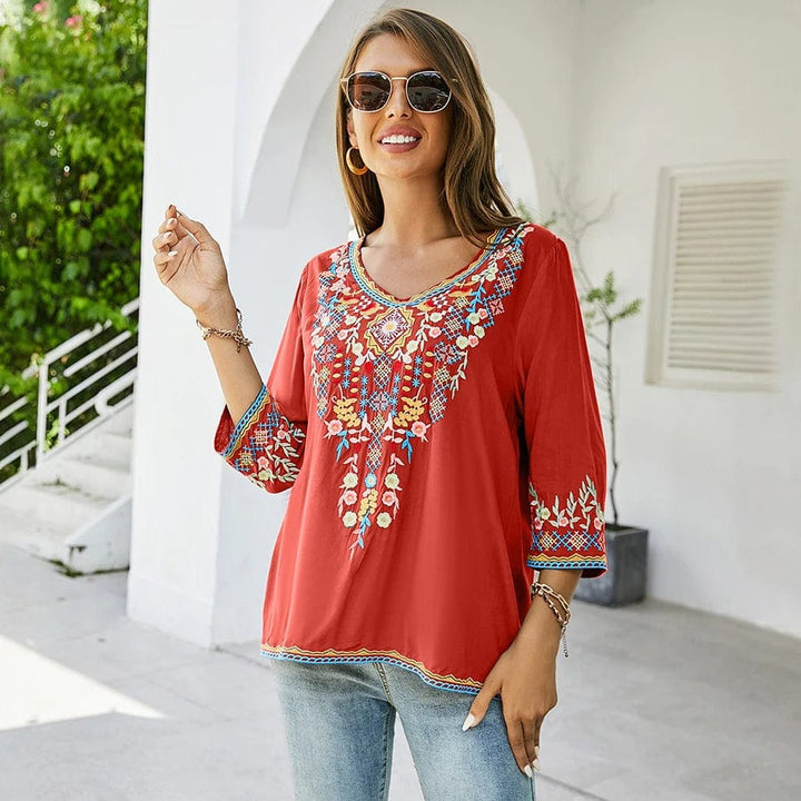 Mexican embroidered blouses