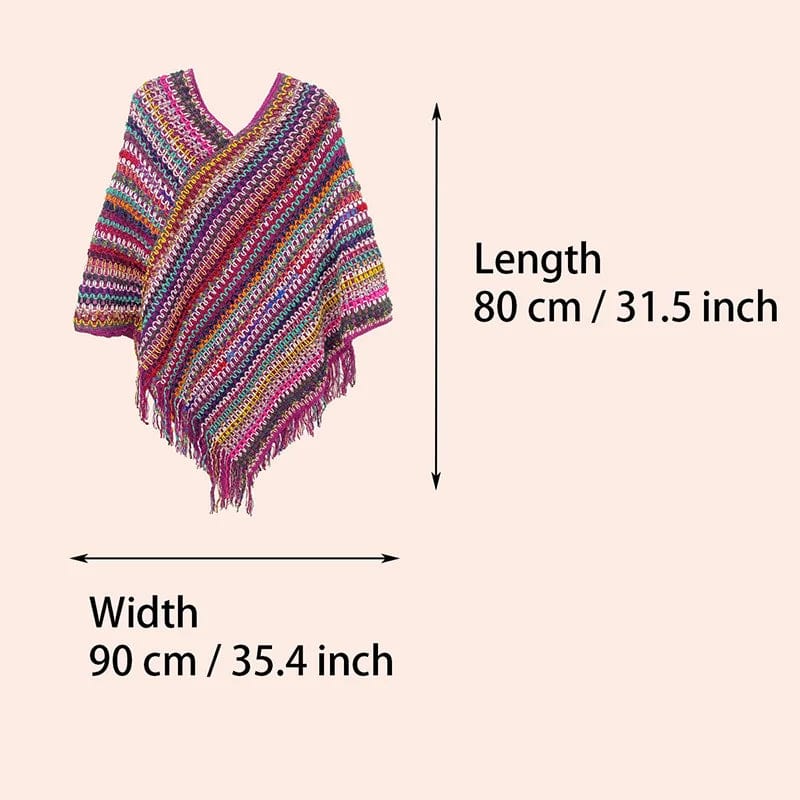 Mexican embroidered poncho