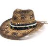 Mexican palm straw cowboy hat