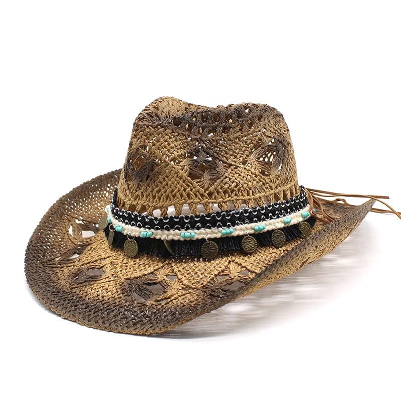 Mexican palm straw cowboy hat