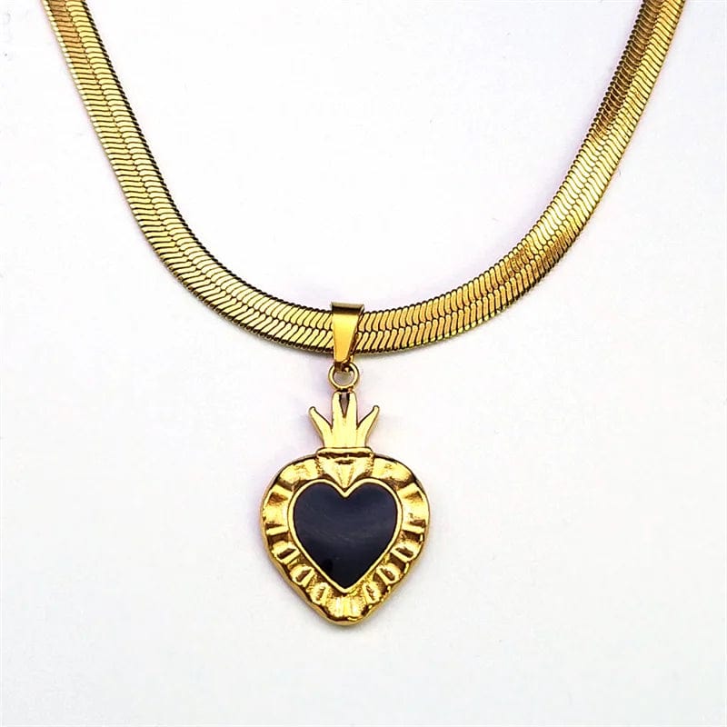 Mexican sacred heart necklace