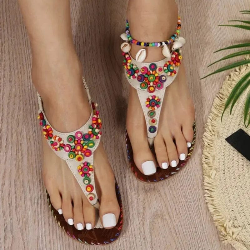 Mexican sandals with flowers