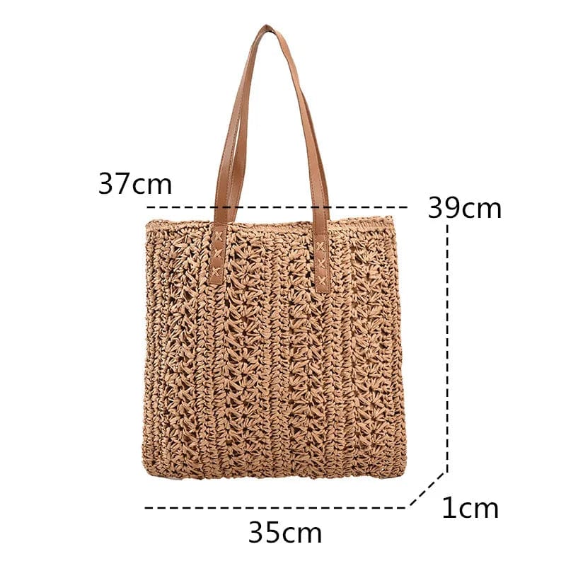 Mexican straw beach bag