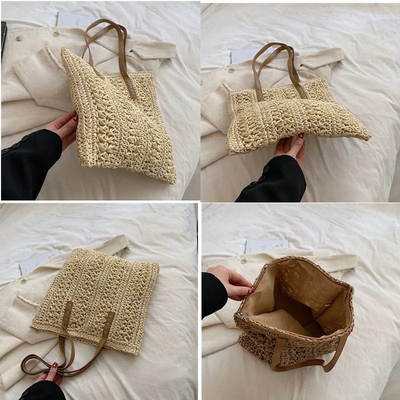 Mexican straw beach bag