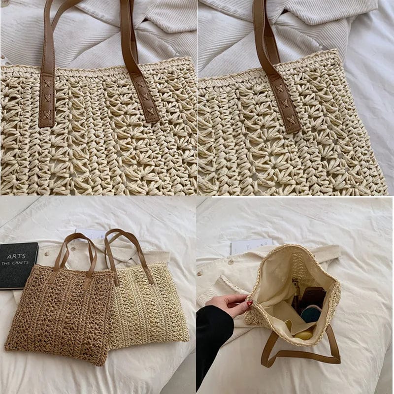 Mexican straw beach bag