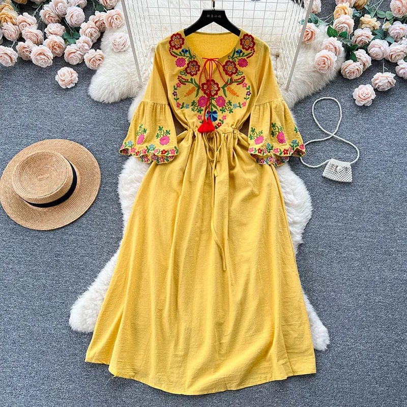 Mexican sunflower dress