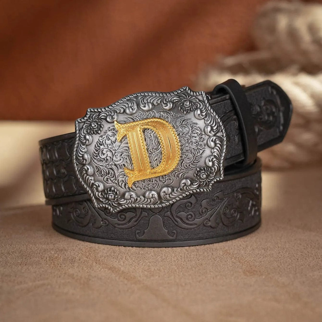 Mexican tooled leather belts