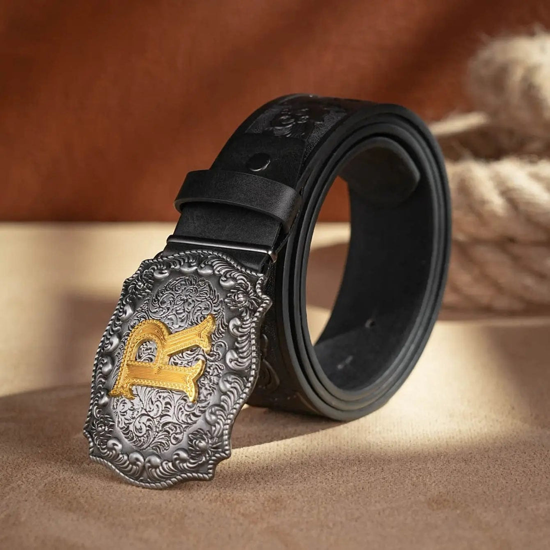 Mexican tooled leather belts