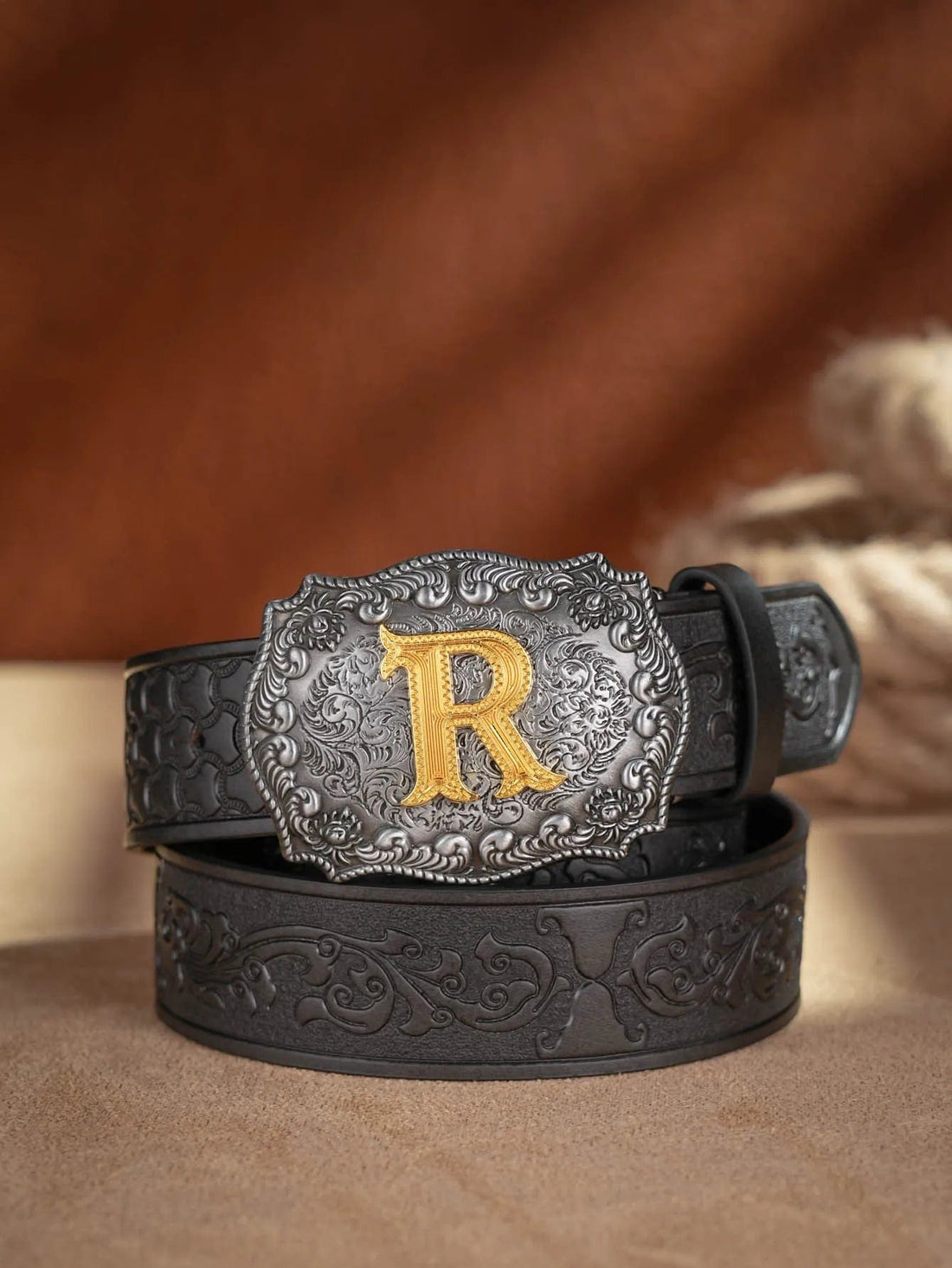 Mexican tooled leather belts