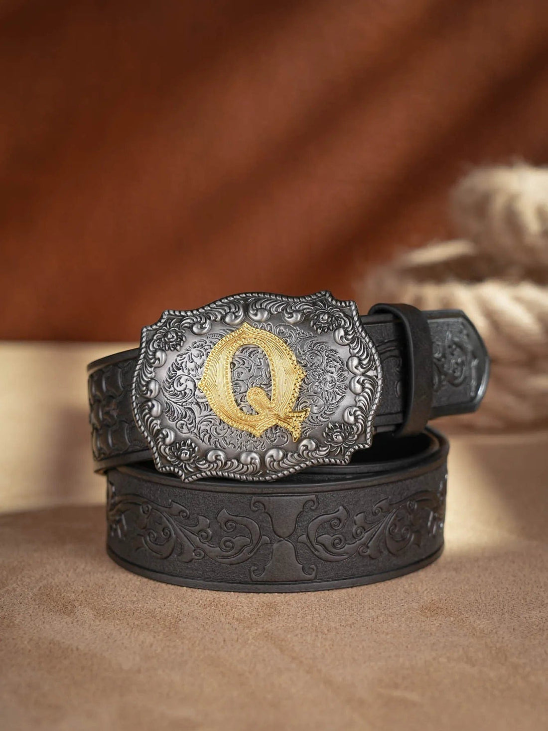 Mexican tooled leather belts