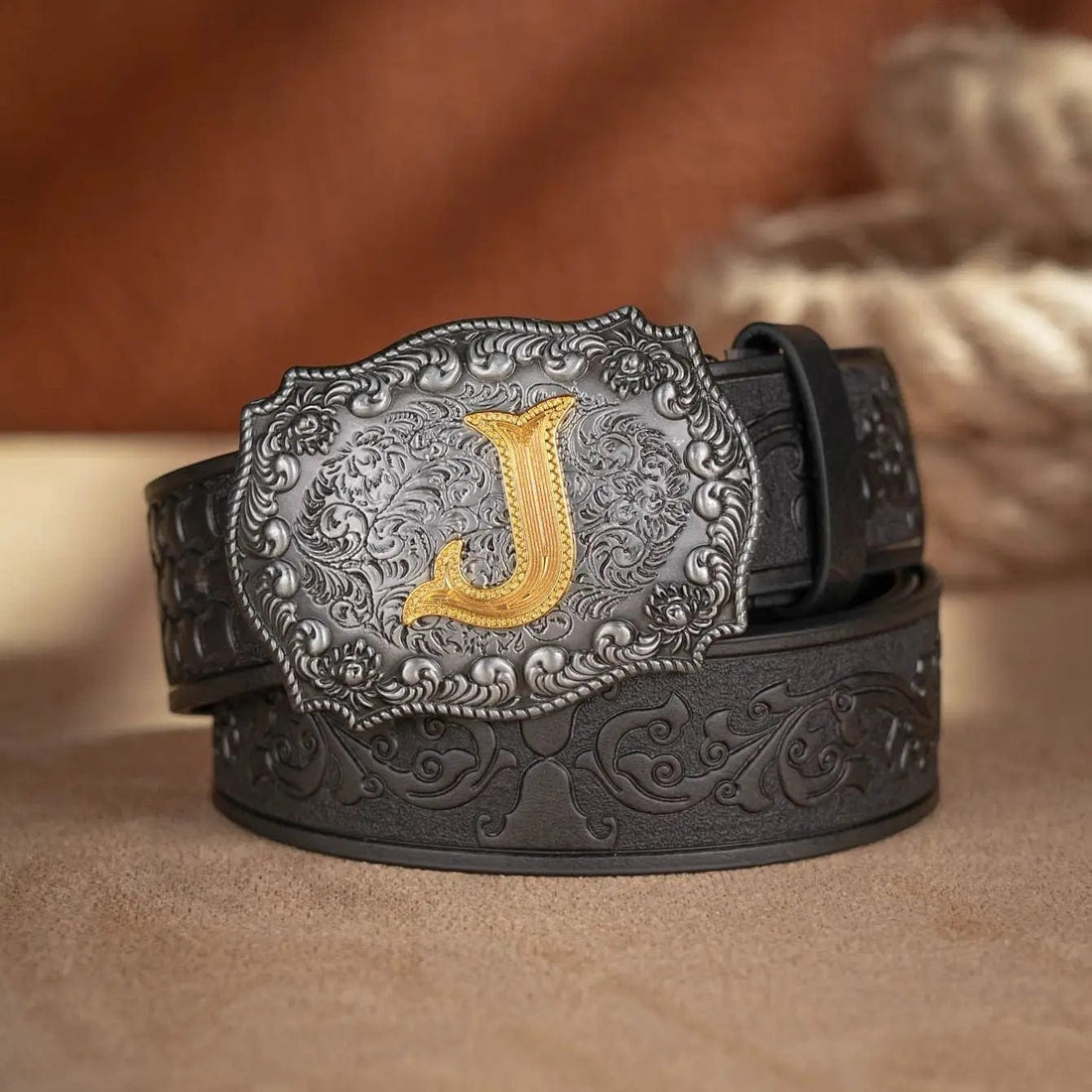 Mexican tooled leather belts