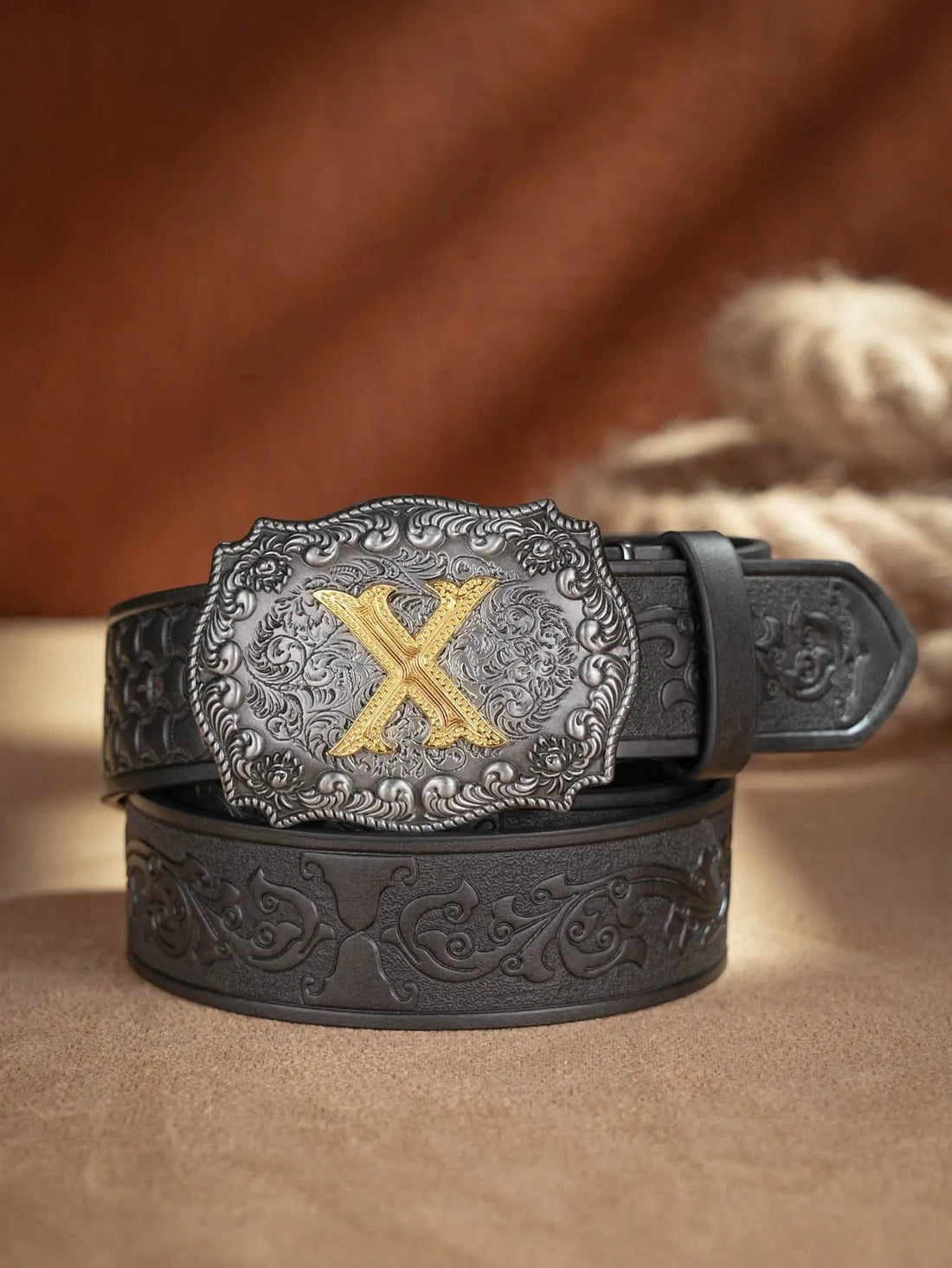 Mexican tooled leather belts