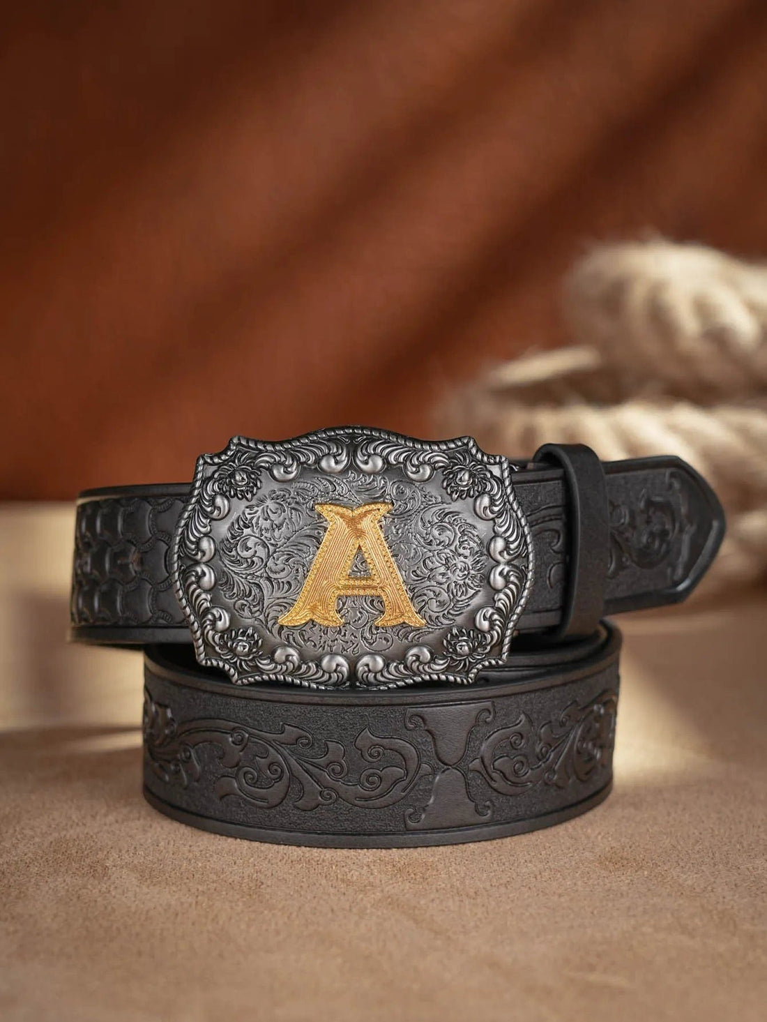 Mexican tooled leather belts