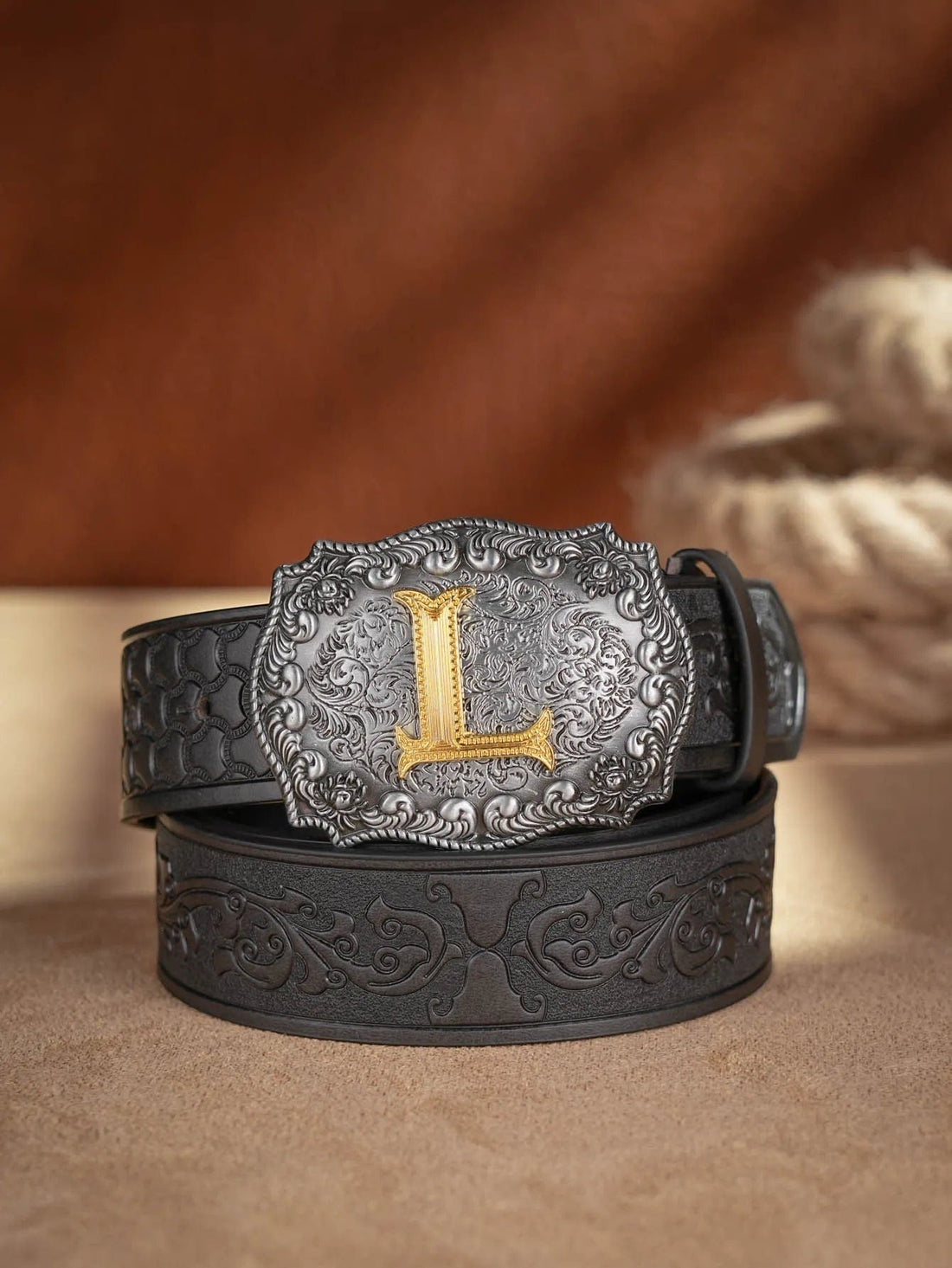 Mexican tooled leather belts