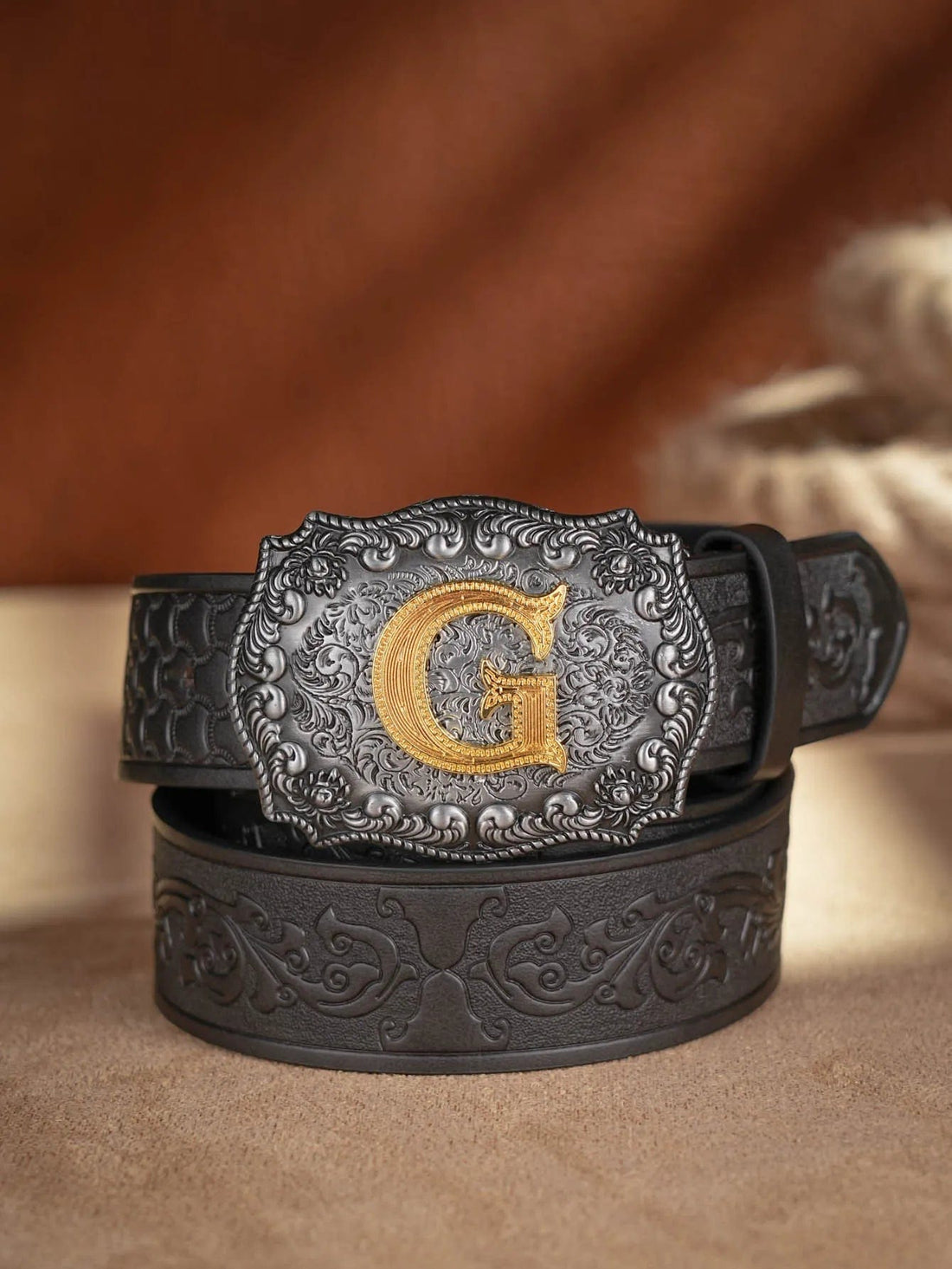 Mexican tooled leather belts