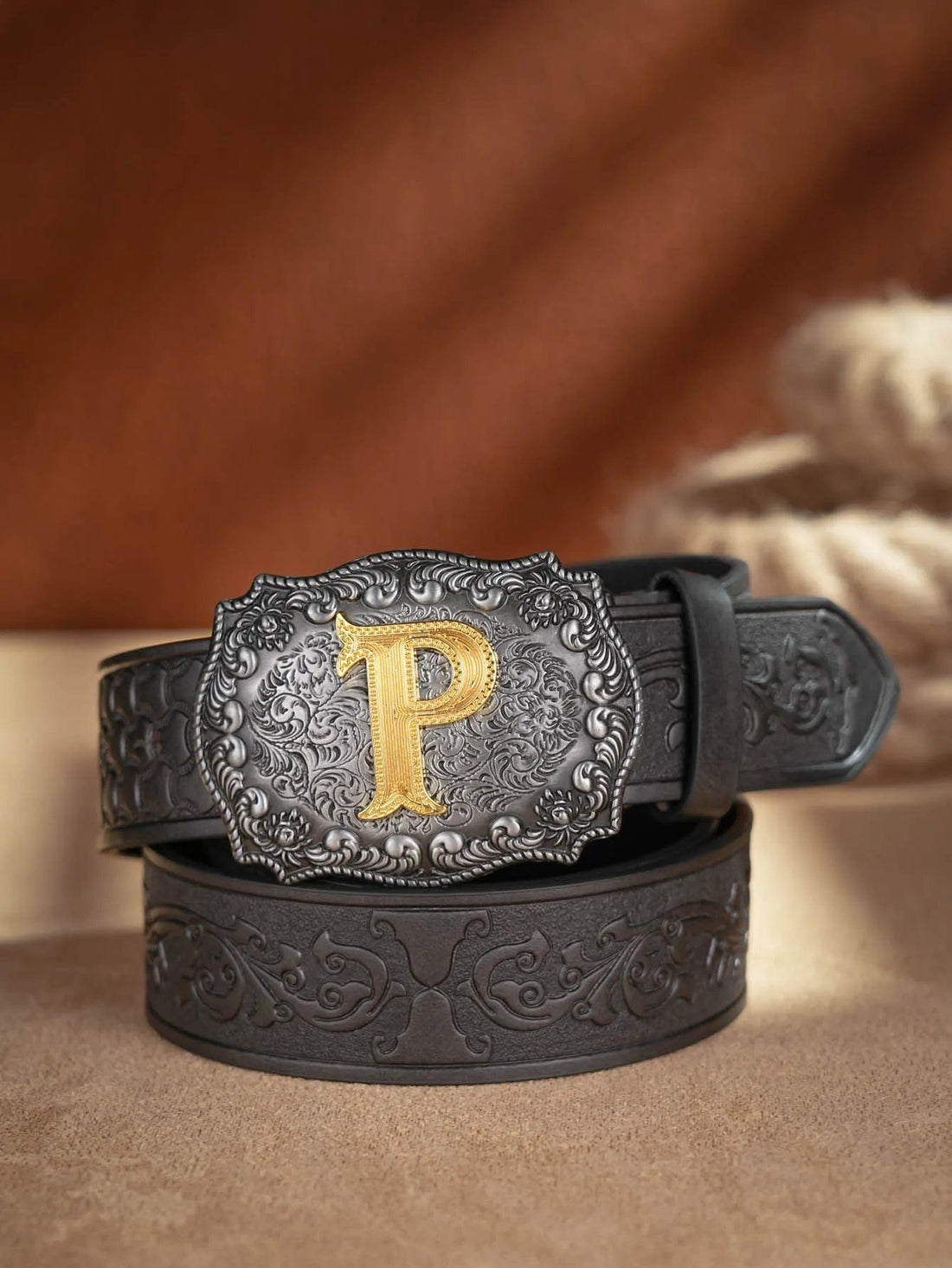 Mexican tooled leather belts