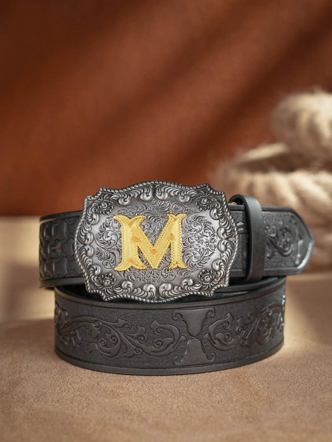 Mexican tooled leather belts