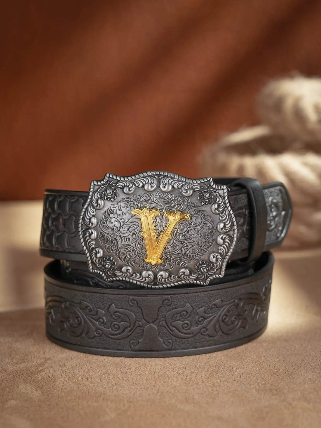 Mexican tooled leather belts