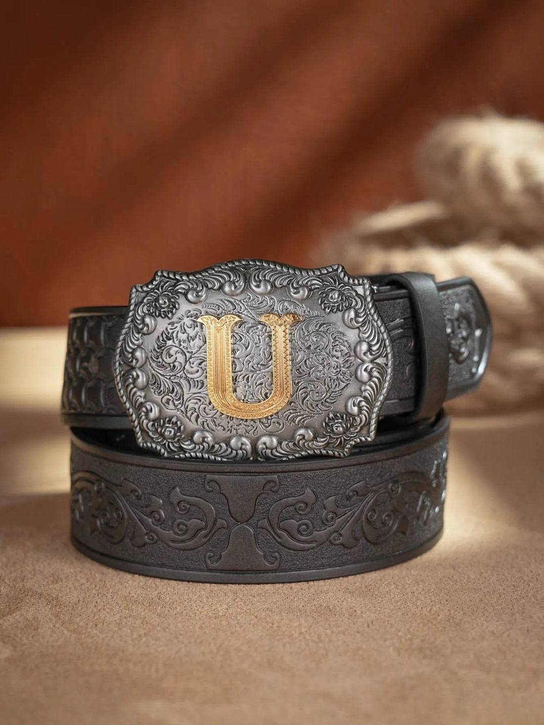 Mexican tooled leather belts